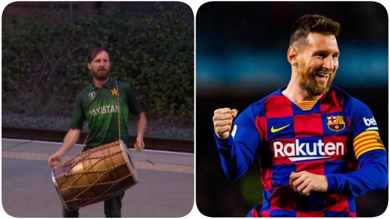 Lionel Messi Lookalike Spotted Playing Dhol, Supporting Pakistan Against England in 3rd T20I, Photo Goes Viral