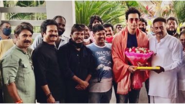 Sonu Sood Starts Shooting for Alludu Adhurs, Prakash Raj and the Entire Unit Felicitate Him