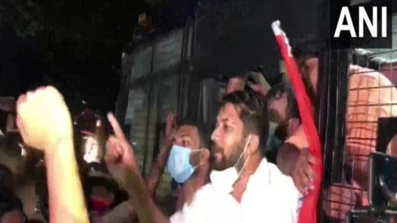 Kerala Gold Smuggling Case: Youth Congress Workers Detained by Police During Protest in Malappuram Against State Minister KT Jaleel