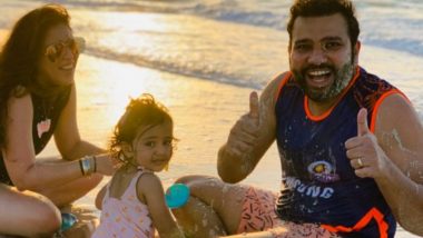 IPL 2020 Diaries: Rohit Sharma Gets his Face Smacked in Mud as he Lets his Hair Down on the Beach With Wife Ritika Sajdeh & Baby Samaira