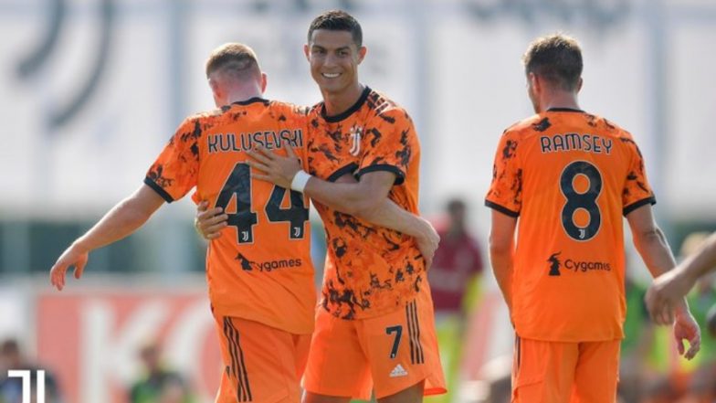 Cristiano Ronaldo Fires Warning to Opponents Ahead of Serie A 2020-21, Scores a Goal During Juventus vs Novara, Friendly Game (Watch Video)