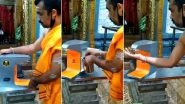 Teertha Dispenser For Temples: Video of Contactless Device to Offer Prasad to Devotees During The Pandemic is Going Viral