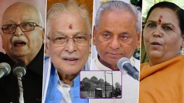 Babri Masjid Demolition Case Verdict: All 32 Accused Including LK Advani, Murli Manohar Joshi, Kalyan Singh, Uma Bharti Acquitted by Special CBI Court in Lucknow