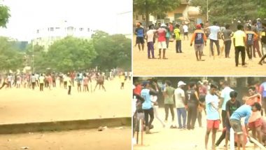Tamil Nadu: People Play Cricket Without Wearing Masks in Chennai’s Thyagaraya Nagar Area, Social Distancing Norms Flouted (Watch Video)