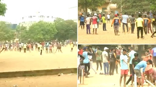 Tamil Nadu: People Play Cricket Without Wearing Masks in Chennai’s Thyagaraya Nagar Area, Social Distancing Norms Flouted (Watch Video)