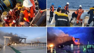 MT New Diamond Fire: 22 People Rescued From Sri Lankan Oil Tanker, 1 Person Still Missing, Fire-Fighting Operations Underway