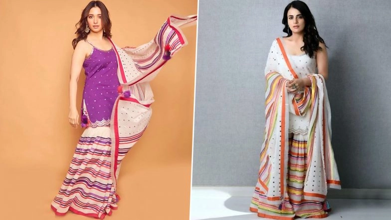 Fashion Faceoff: Tamannaah or Radhika Madan, Who Nailed this Sukriti & Aakriti Sharara Set Better? Vote Now