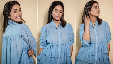 Hina Khan's Basic Yet Trendy Outing Will 'Blue' Your Mind Away! (View Pics)