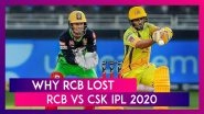 Bangalore vs Chennai IPL 2020: 3 Reasons Why Bangalore Lost To Chennai