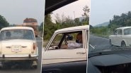 Video of Driverless Premier Padmini on a Highway Is Freaking Everyone Out! Netizens Wonder How the Vehicle Is Running on Its Own