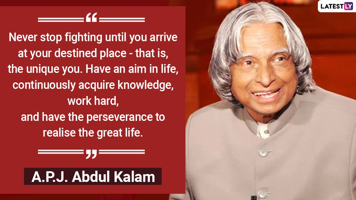 APJ Abdul Kalam 89th Birth Anniversary: Top 9 Inspiring Quotes of India ...