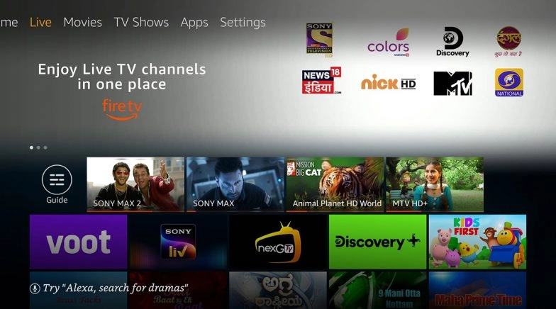 Amazon ‘Live TV’ Feature Launched in India for Fire TV Devices