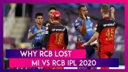 Mumbai vs Bangalore IPL 2020: 3 Reasons Why Bangalore Lost To Mumbai