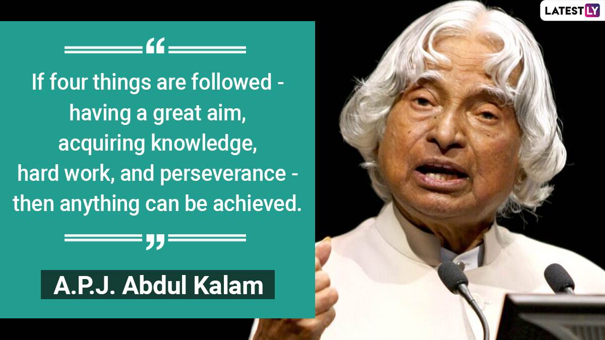 APJ Abdul Kalam 89th Birth Anniversary: Top 9 Inspiring Quotes of India ...