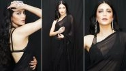 Shruti Haasan Channeling Her Inner Yash Raj Heroine in this Scintillating Black Shantanu & Nikhil Saree (View Pics)