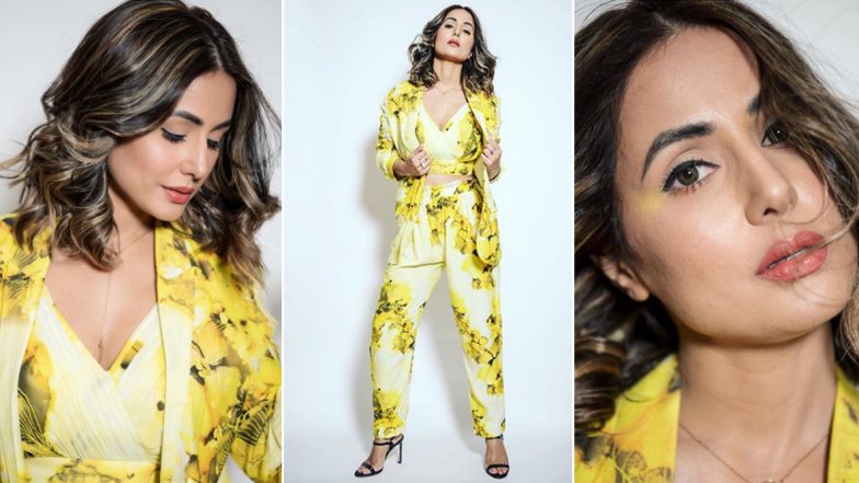 Hina Khan Soaking in her Own Sunshine in this Yellow Sakshi Khetterpal Outfit for Bigg Boss 14 (View Pics)