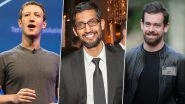 Facebook CEO Mark Zuckerberg, Alphabet and Google CEO Sundar Pichai and Twitter CEO Jack Dorsey Set to Be Grilled by US Panel
