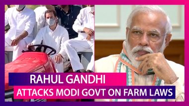 Rahul Gandhi Holds Tractor Rally In Haryana; The Congress Leader Attacks Modi Government On Farm Laws, Anti-Poor Policies