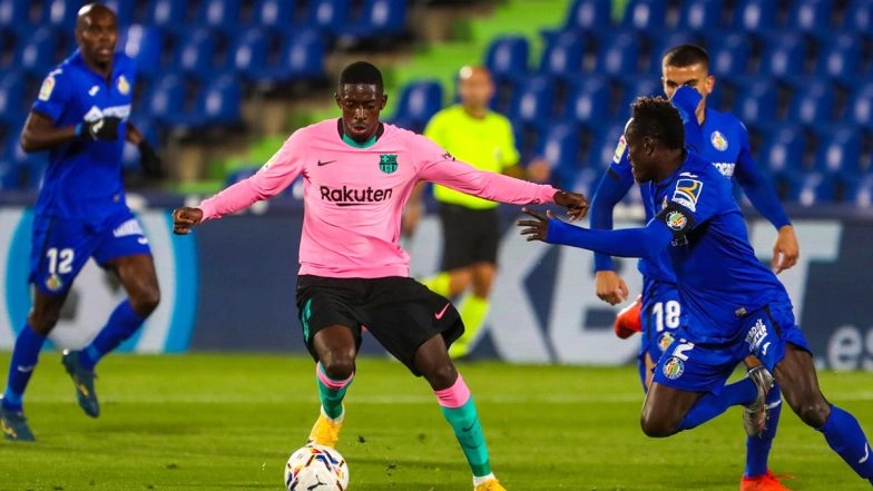 Getafe 1-0 Barcelona, La Liga 2020-21: Antoine Griezmann, Lionel Messi Fire Blanks in Shock Defeat Ahead of El Clasico (Watch Goal Video Highights)