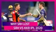Hyderabad vs Kolkata IPL 2020: 3 Reasons Why Hyderabad Lost