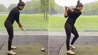 Priyanka Chopra Takes a Clean Golf Shot like a Pro; Actress Shares Slow-Motion Video Playing the Sport