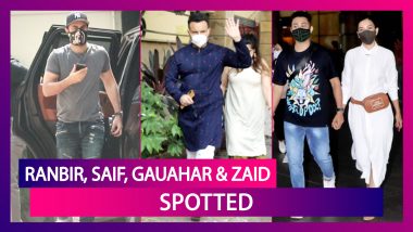 Ranbir Kapoor Snapped At YRF Studios Wearing A Quirky Mask; Saif Ali Khan Nails The Kurta Pyjama Look; Gauahar Khan, Zaid Darbar, Anil Kapoor & Yami Gautam Spotted