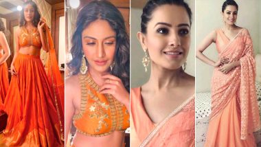 Navratri 2020 Day 2 Colour Orange: Surbhi Chandna or Anita Hassanandani, Whose Traditional Pick Will You Like to Own? Vote Now