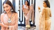 Surbhi Chandna's Sheer Saree with Oxidised Jewellery is the Perfect Styling to Ape for the Ongoing Navratri Season (View Pics)