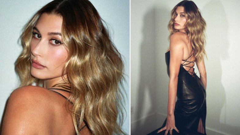 Hailey Bieber's Sexy Leather Dress Looks Like a Knotty Affair! (View Pics)