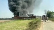 Meerut Fire: Blaze Erupts at Chemical Factory in Kharkhada, 6 Fire Tenders on Spot
