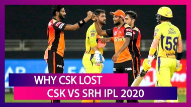 Chennai vs Hyderabad IPL 2020: 3 Reasons Why Chennai Lost to Hyderabad | Stat Highlights