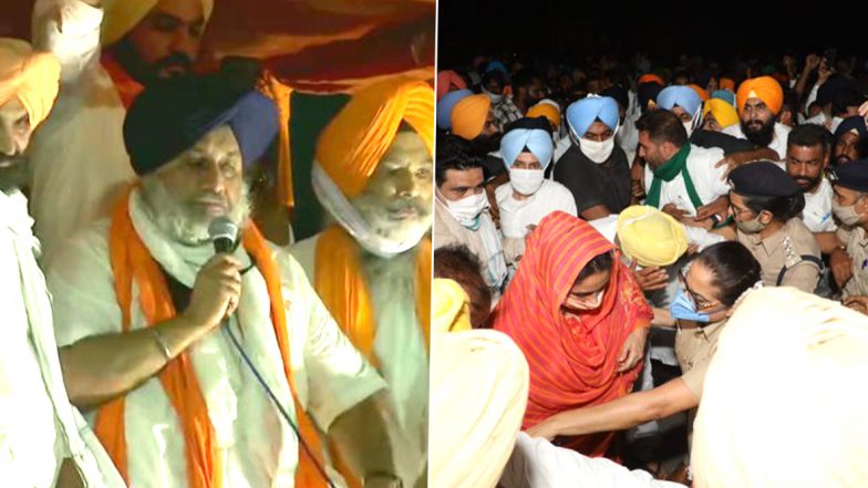 Harsimrat Kaur, Sukhbir Singh Badal Detained in Punjab Over Protest Against Farm Laws