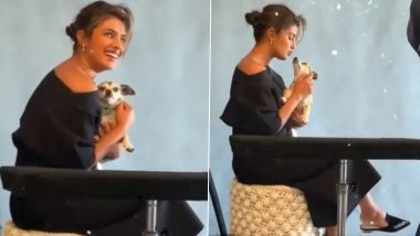 Priyanka Chopra Shares BTS Clip Featuring Pet Diana From the Cover Shoot of Her Memoir (Watch Video)