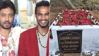 Irrfan Khan’s Son Babil Shares Image of Late Actor’s Grave Decorated with Roses (See Pic)