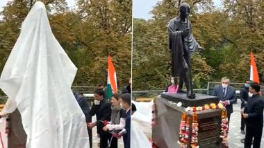 Gandhi Jayanti 2020: Bronze Statue of Mahatma Gandhi Inaugurated in Ukraine on 151st Birth Anniversary