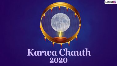 Karwa Chauth 2020 Messages and WhatsApp Stickers: Send Happy Karva Chauth Wishes, Facebook Greetings, HD Images and GIFs to Celebrate the Auspicious Occasion