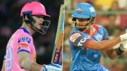 Rajasthan Royals vs Delhi Capitals, IPL 2020 Toss Report and Playing XI Update: Andrew Tye Comes in For RR As Steve Smith Opts to Bowl First