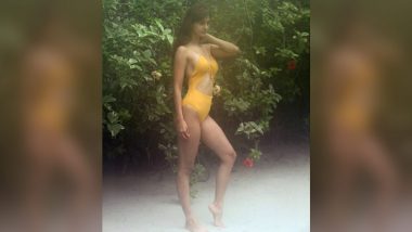 Disha Patani Looks Super Hot In a Yellow Ochre Cutout Monokini! (View Pic)