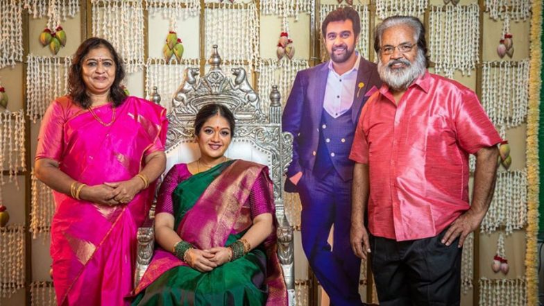 Chiranjeevi Sarja’s Wife Meghana Raj Shares Pics From Her Baby Shower Ceremony And The Late Actor’s Large Cut-Out Next To Her Is Unmissable