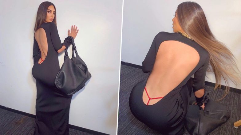 Kim K Brings Back the 'EXPOSED Thongs' Trend with the Recent Pic in a Daringly Low-Cut Black Dress! HOT or NOT? Fans Confused