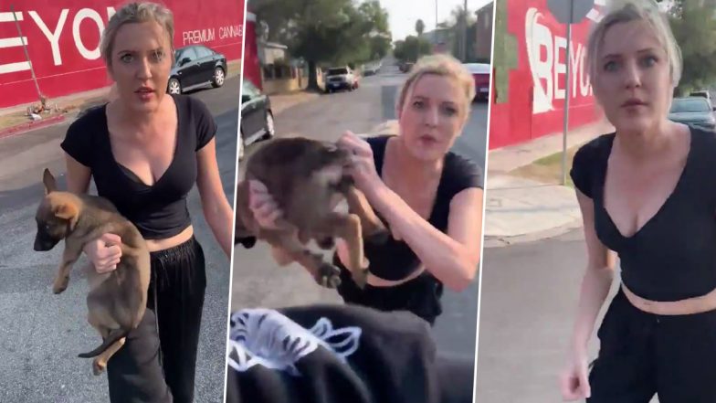 ‘Karen’ Harasses Black Man, Throws Puppy at Him and Accuses Him of Stealing the Dog in California, Viral Twitter Thread Captures the Woman’s Racist Rant (Watch Videos)