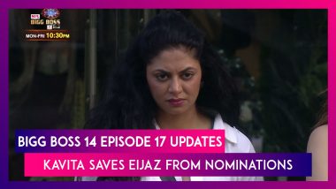 Bigg Boss 14 Episode 17 Updates | 26 Oct 2020: Kavita Kaushik Saves Eijaz Khan from Nominations