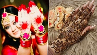 Easy Mehendi & Alta Designs for Navratri and Durga Puja 2020: Quick Mehndi & Bengali Aalta Patterns You Can Try at Home to Celebrate the Maa Durga Festival