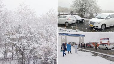 Kashmir Sees First Snowfall of Winter Season 2020, See Beautiful Pictures of the Valley Drenched in a Carpet of Snow