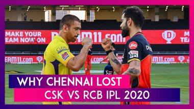 Chennai vs Bangalore IPL 2020: 3 Reasons Why Chennai Lost to Bangalore | Highlights