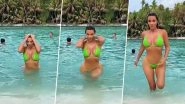 Kim Kardashian Shares XXX-tra HOT Beach video of Her Dripping Self in Tiny Green String Bikini Giving Fans a Total Baywatch Feel