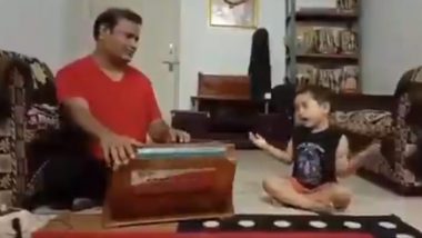 Adorable Video of Excited Little Boy Attempting to Hit High Classical Notes over Harmonium While Saying 'Slow Gaa Na' to His Trainer Is the Best Thing You Will See Today!