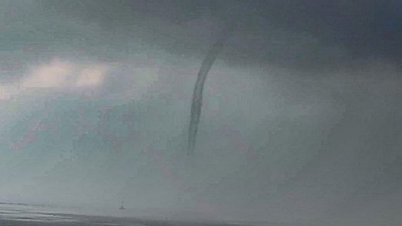 Rare and Intense Water-Tornado Spotted off Mumbai’s Coast, What Is Waterspout? Is It Dangerous? Know Everything About Water-Tornadoes (View Pic)