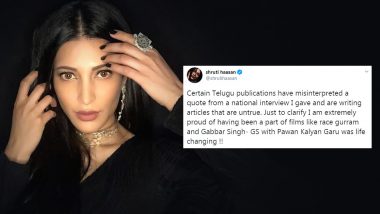 Shruti Haasan Slams Publications For Misinterpreting Her Interview Quotes (See Tweets)