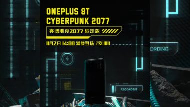 OnePlus 8T Cyberpunk 2077 Limited Edition Launch Set for November 2, 2020